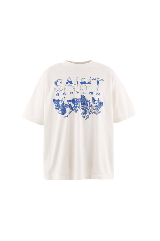 BBLN_SS TEE/SAINT BABYLON/WHT