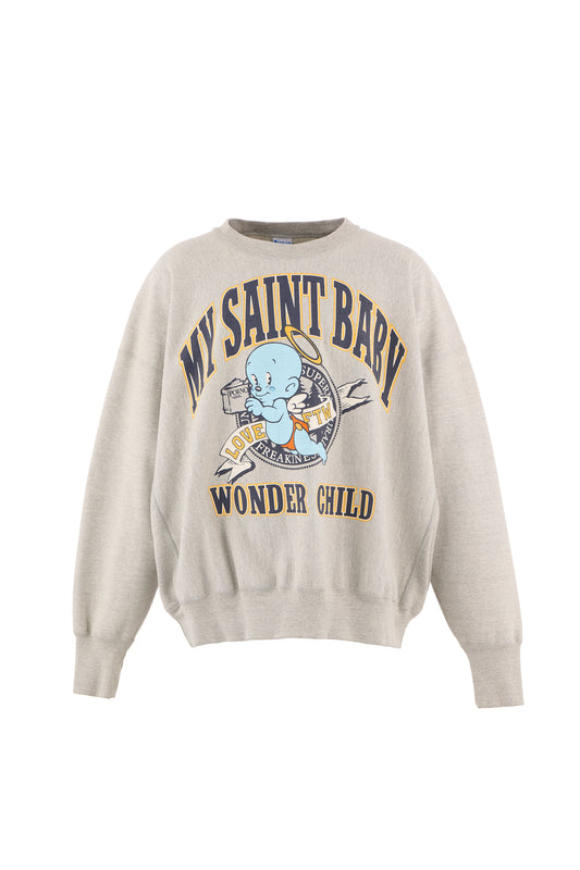 CRW NECK SWT/ BABY MICAHEL/GRY