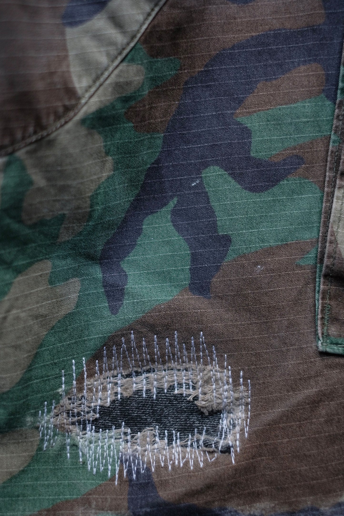 SASHIKO BAGGY CAMO  SHORTS