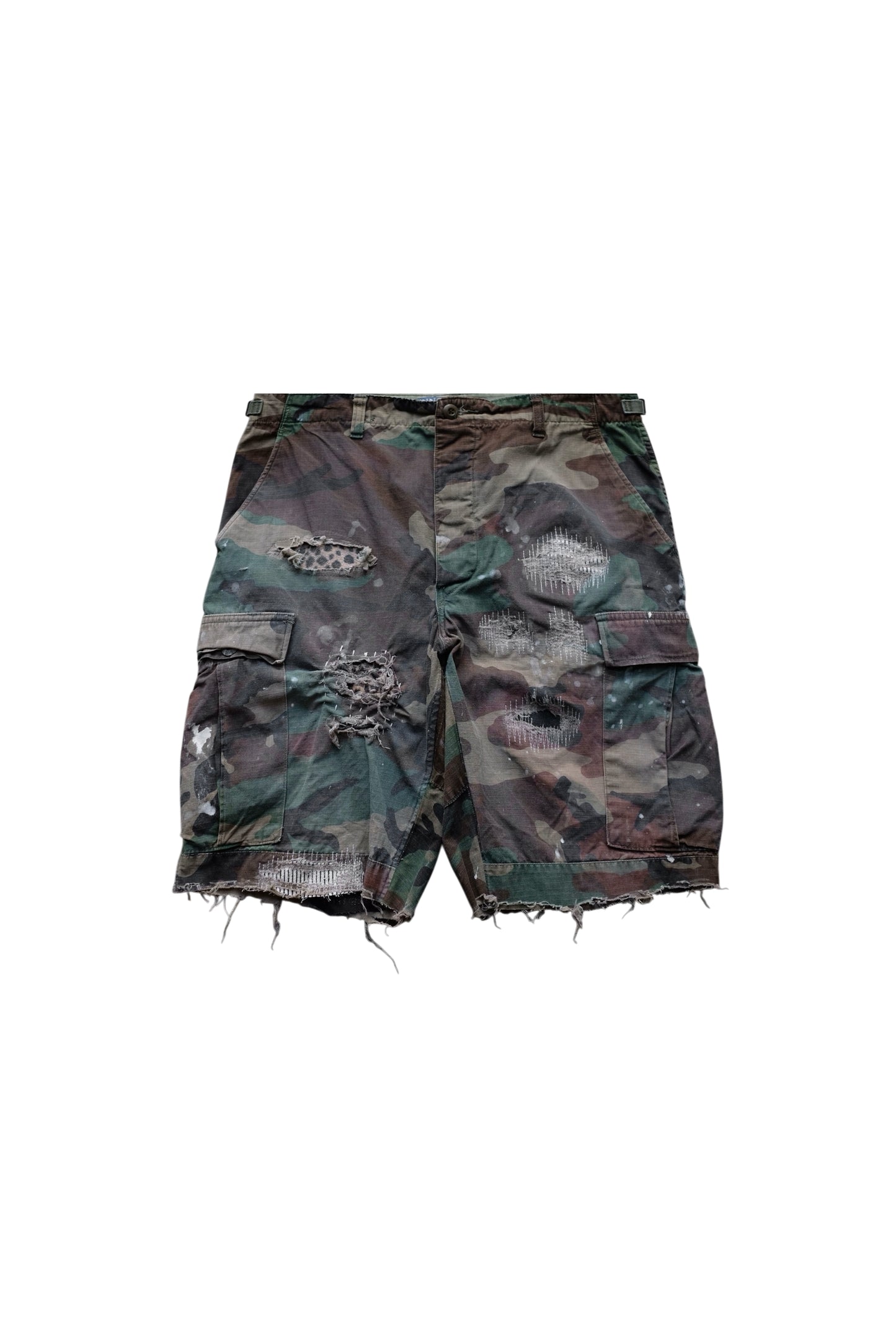 SASHIKO BAGGY CAMO  SHORTS