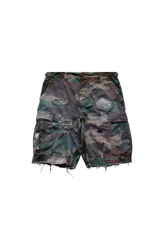 SASHIKO BAGGY CAMO  SHORTS