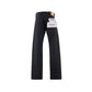 BLACK DENIM PANTS/STRAIGHT