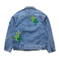 3D cross knit Denim Jacket