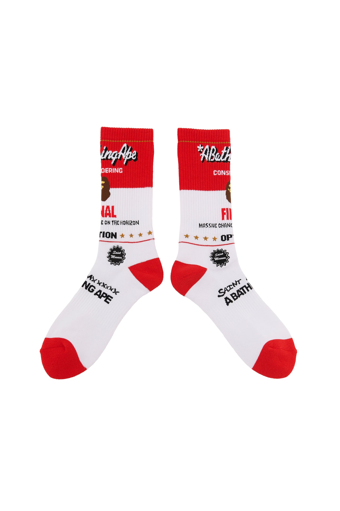 BAPE_SOCKS/FAINAL/WHITE+RED