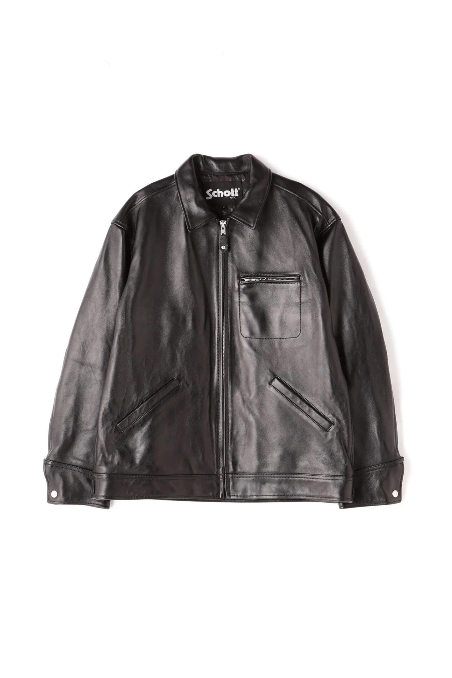 LEATHER TRACKER JACKET