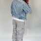 FLOWER STUDS DENIM JACKET