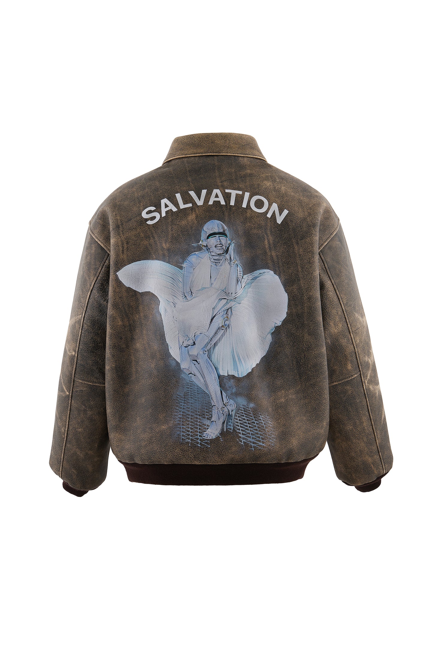 SRYM_LEATHER A2 JKT//BROWN