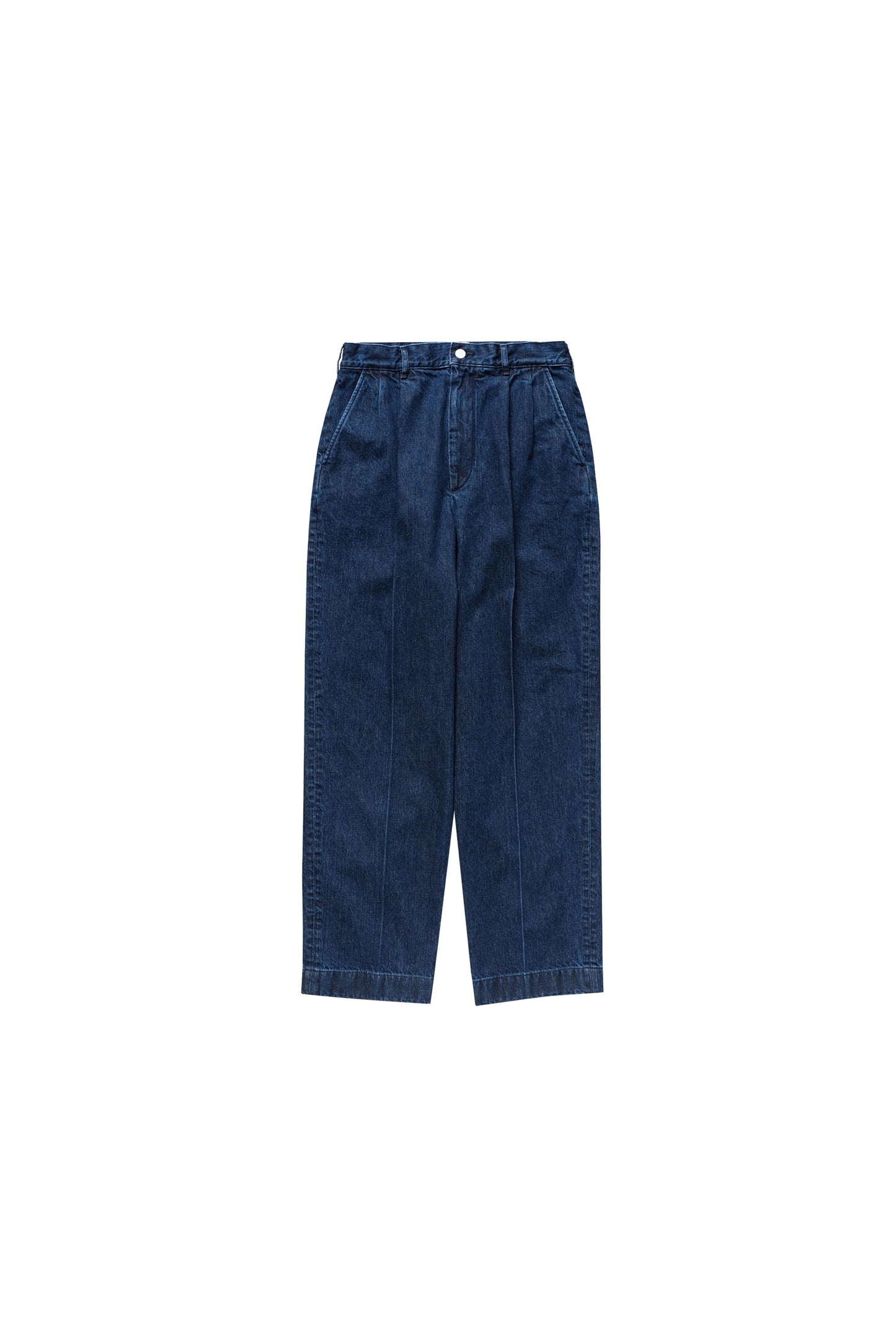 DENIM TWO TUCK TROUSERS