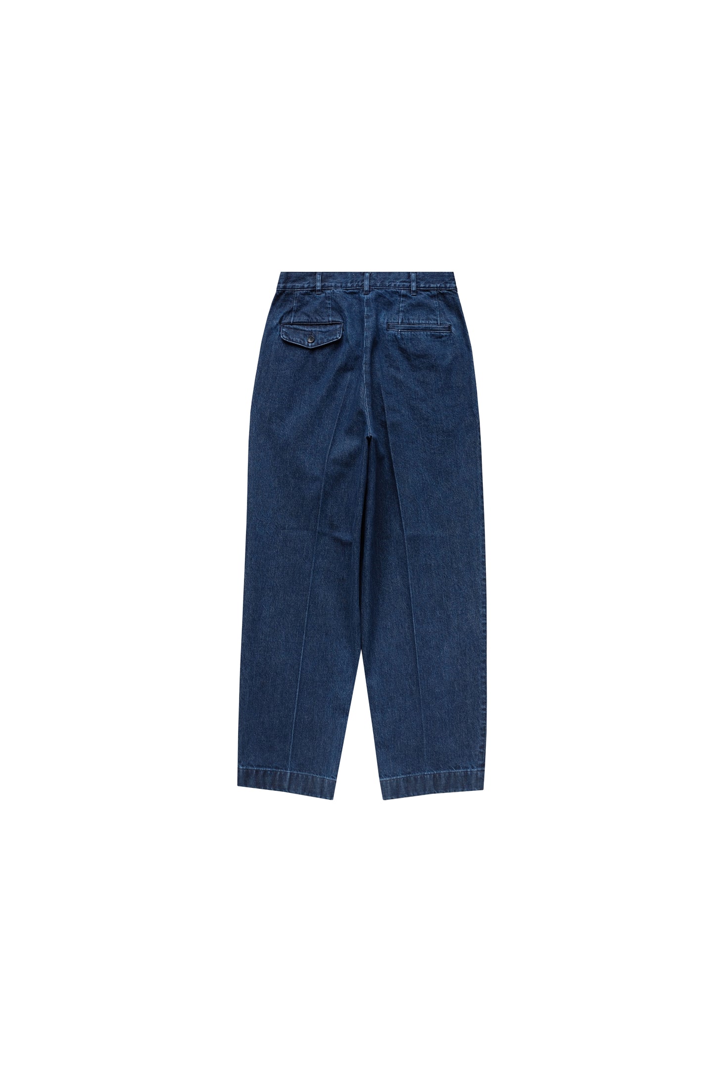 DENIM TWO TUCK TROUSERS