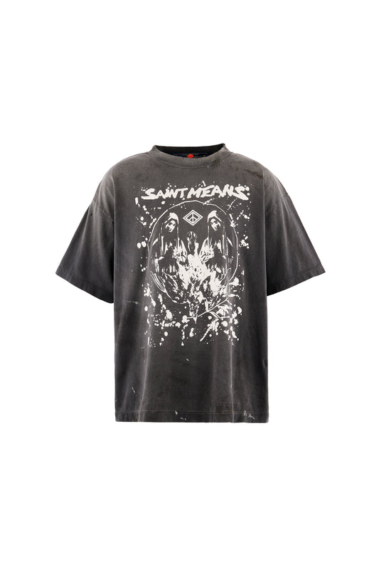 BKM_SS T-SHIRT/SAINT MEANS/BLACK