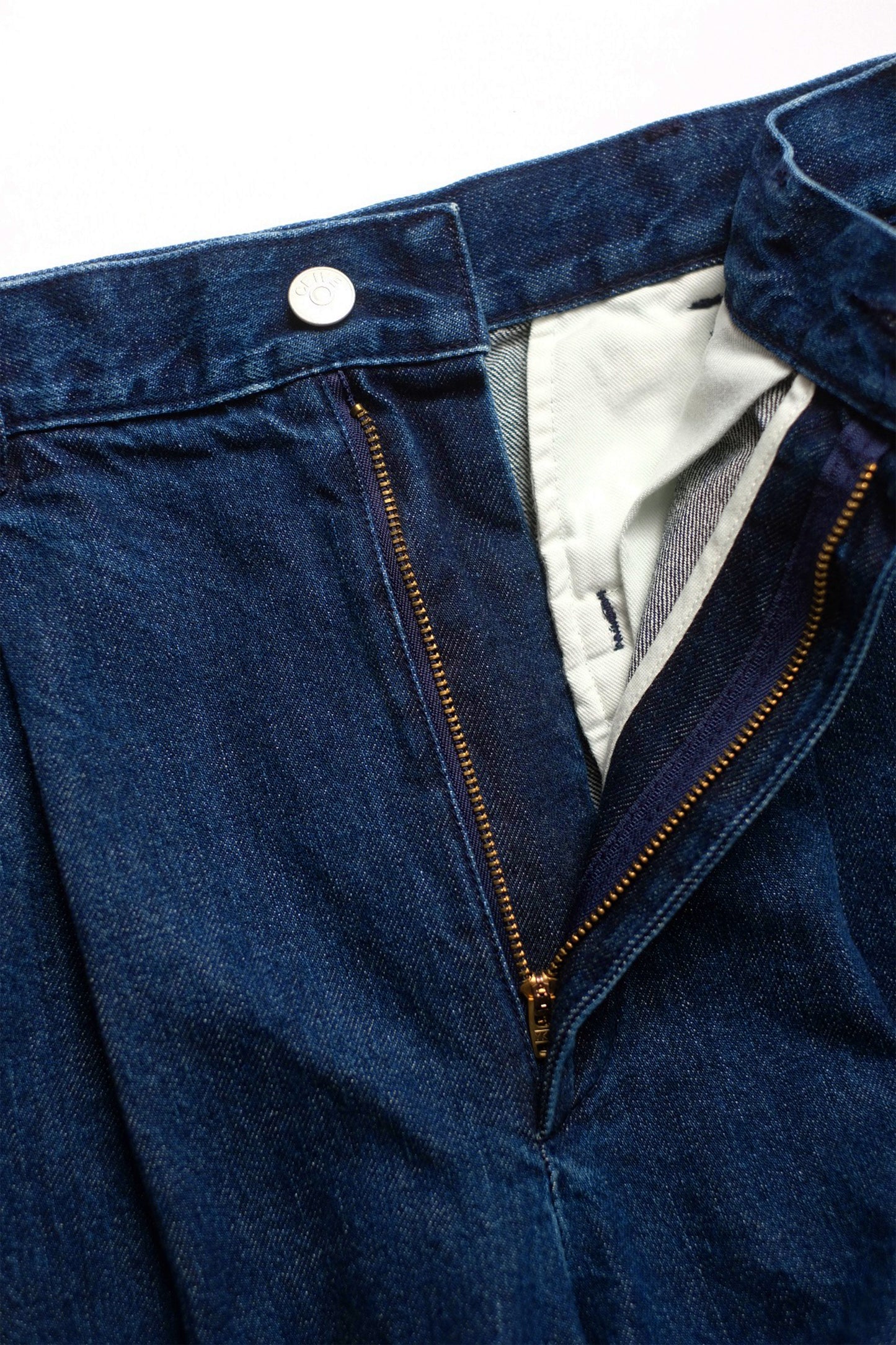 DENIM TWO TUCK TROUSERS