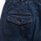 DENIM TWO TUCK TROUSERS