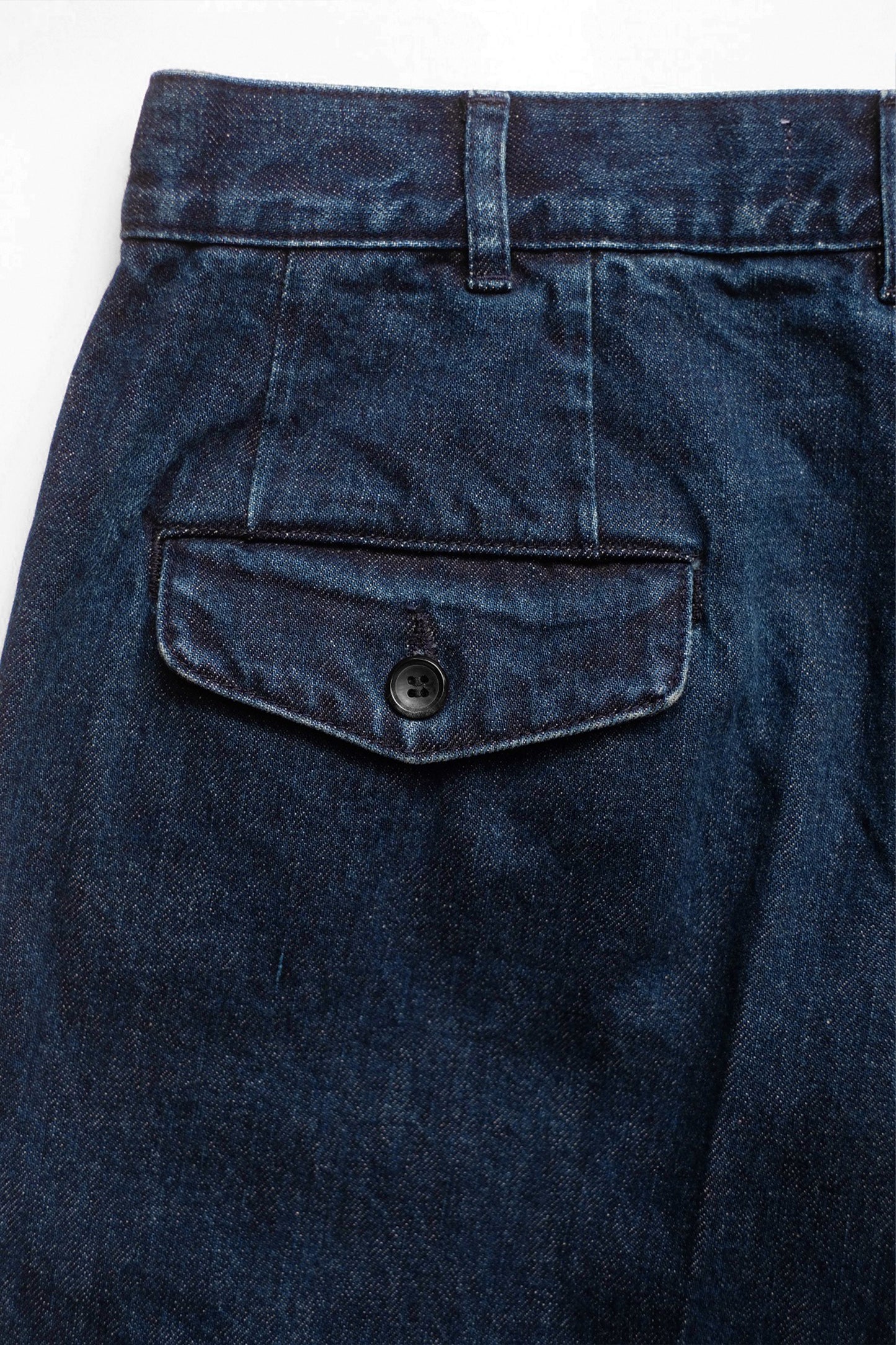 DENIM TWO TUCK TROUSERS