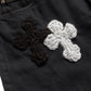 3D cross knit Denim