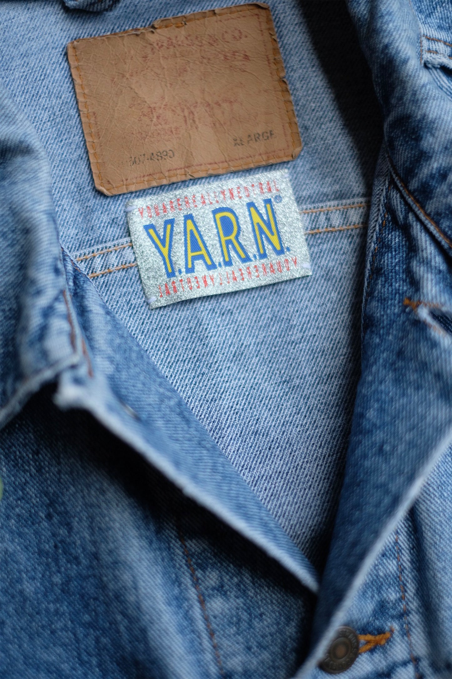 3D cross knit Denim Jacket