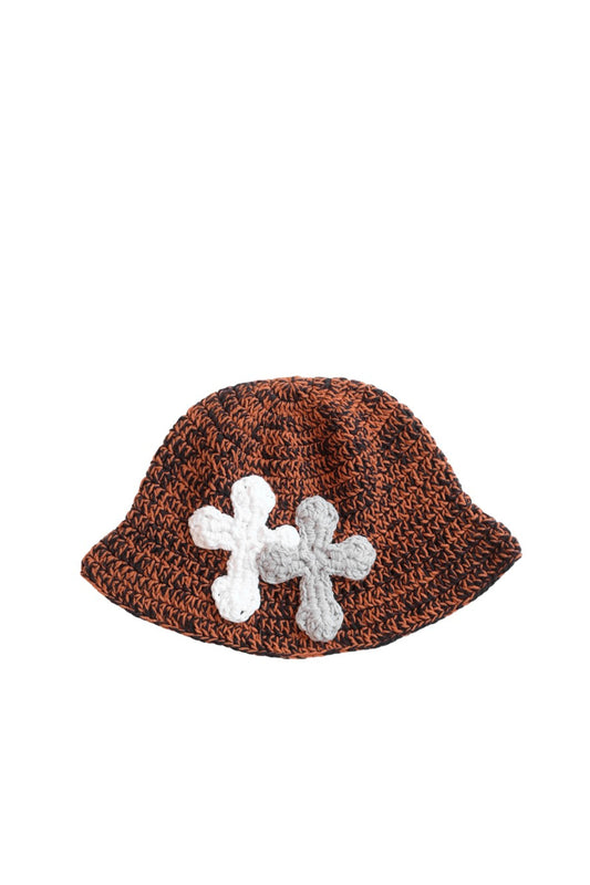 3D cross knit hat