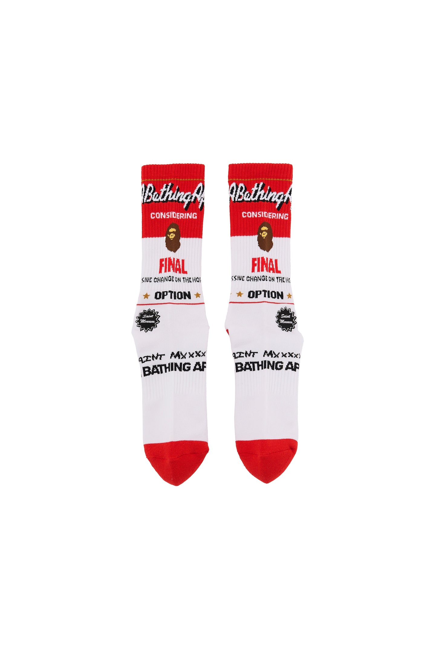 BAPE_SOCKS/FAINAL/WHITE+RED