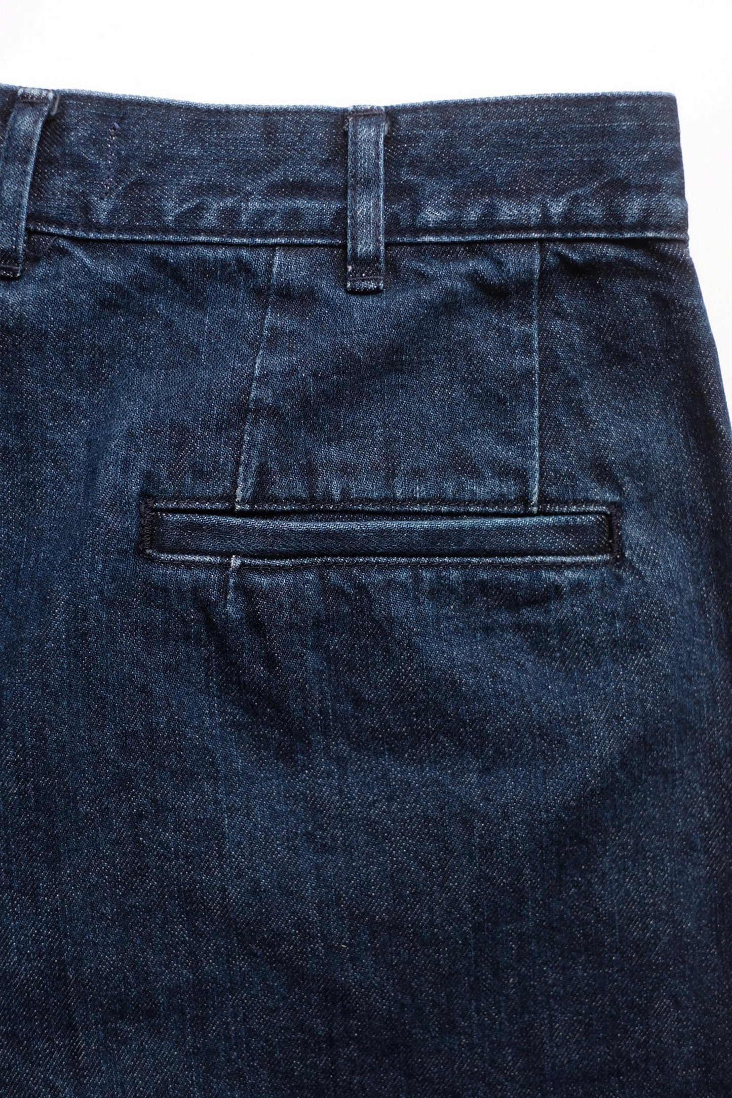 DENIM TWO TUCK TROUSERS