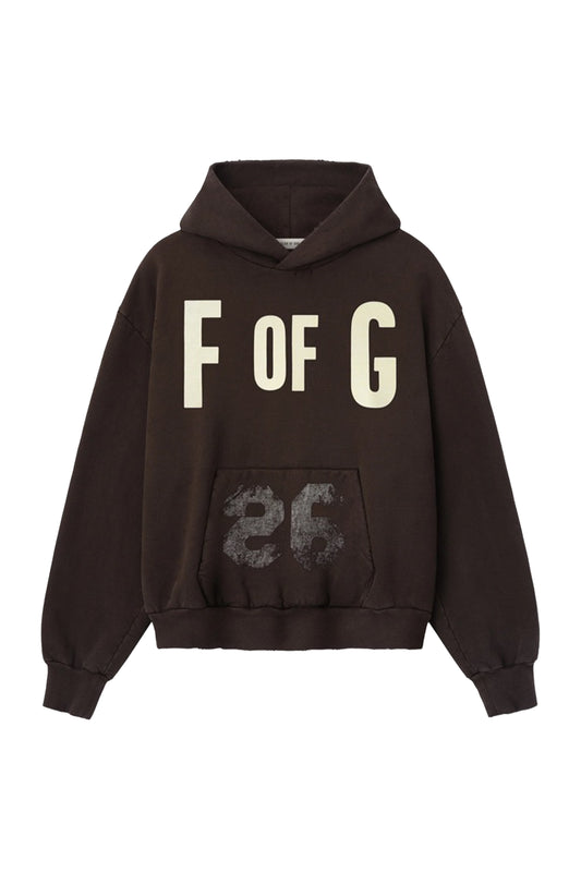 "F OF G" CLASSIC FIT HALF RAGLAN HOODIE W/ POCKET
