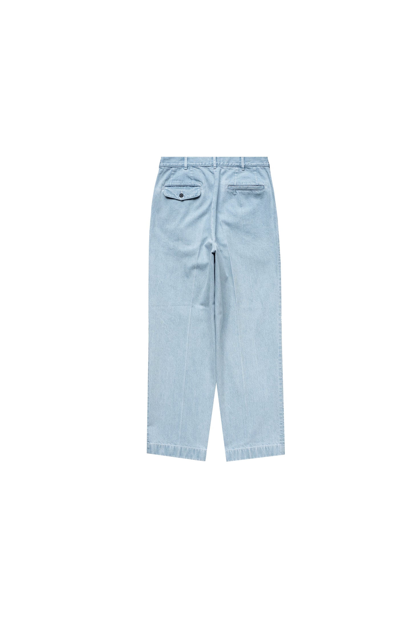 DENIM TWO TUCK TROUSERS