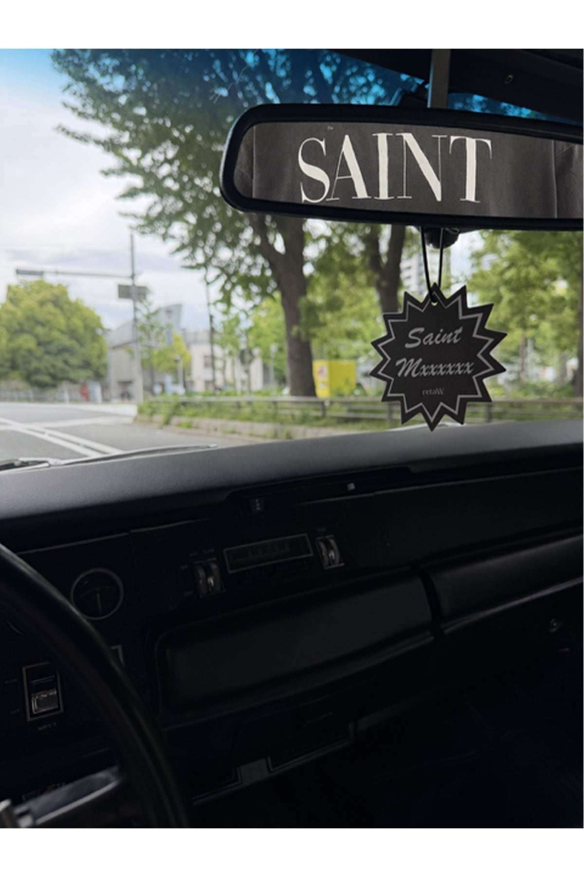 retaW_FRAGRANCE CAR TAG/BLACK