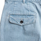 DENIM TWO TUCK TROUSERS