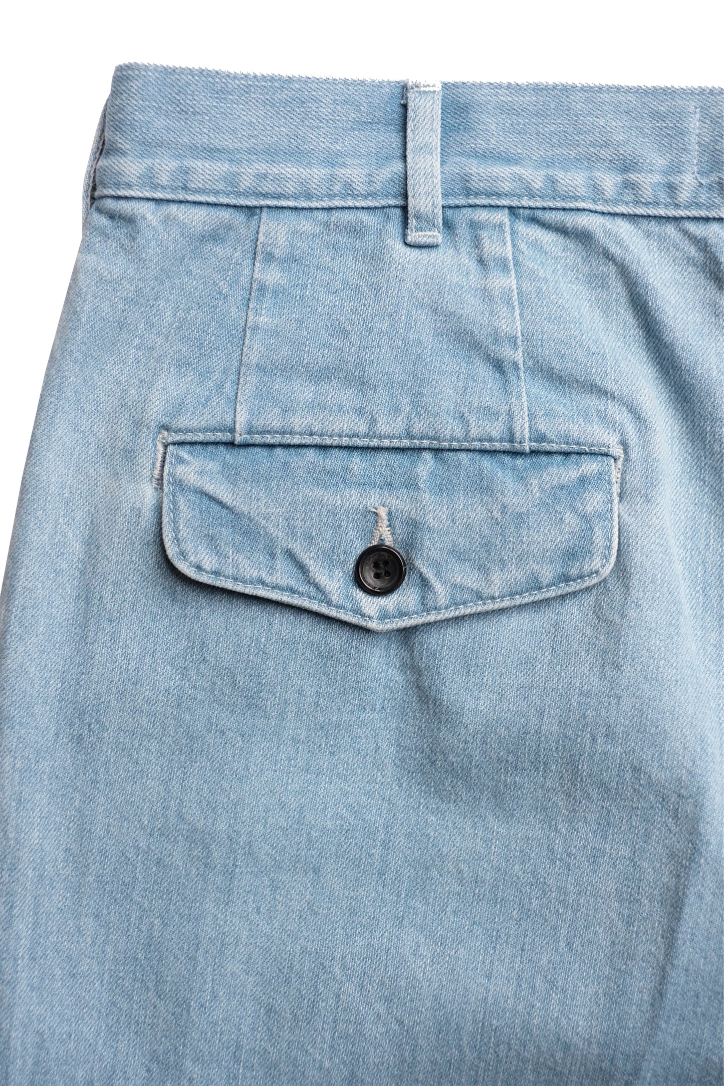 DENIM TWO TUCK TROUSERS