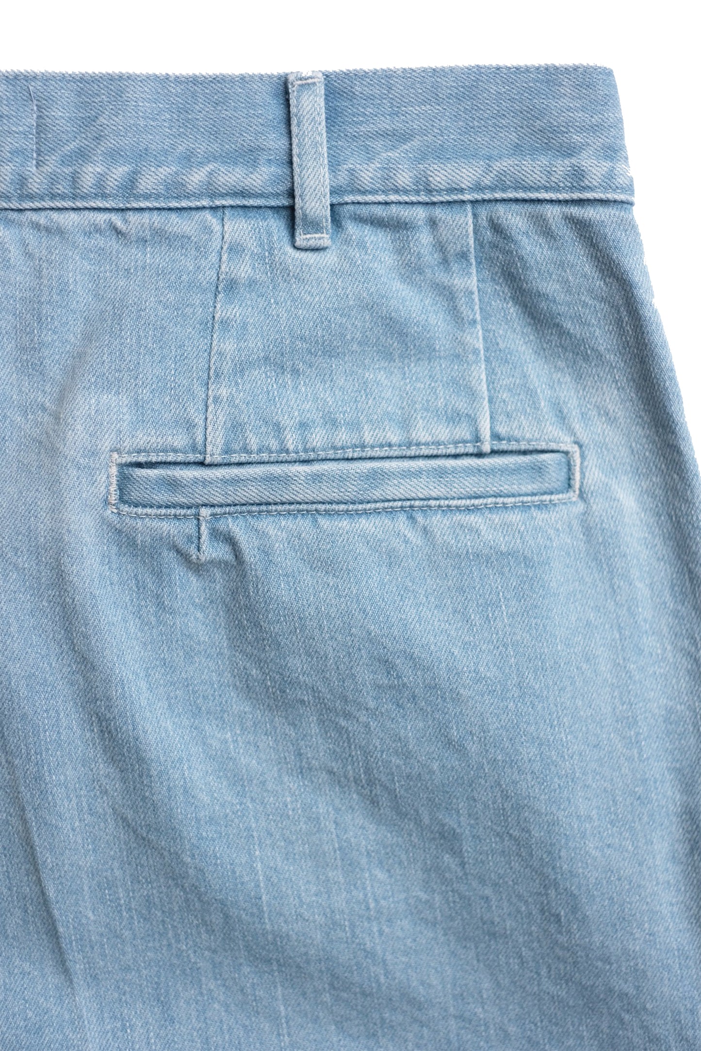 DENIM TWO TUCK TROUSERS