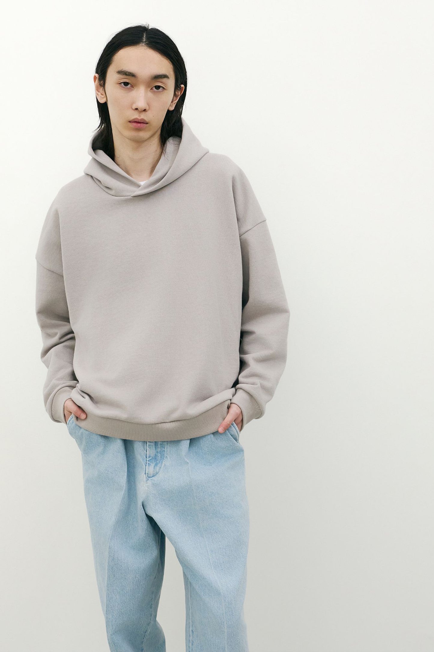 DENIM TWO TUCK TROUSERS