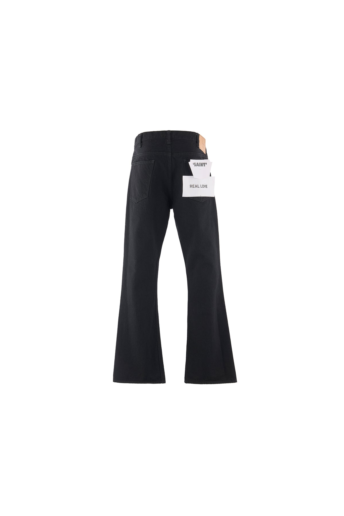 BLK FLARE DENIM PANTS/FLARE/BLK