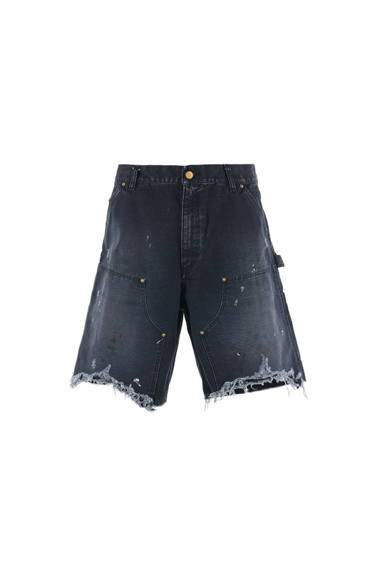 DOUBLE KNEE SHORTS/BLACK