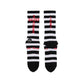 SOCKS/BORDER/BLACK+WHITE