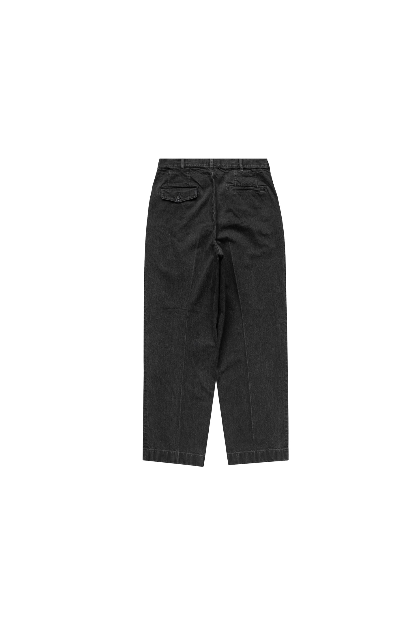 DENIM TWO TUCK TROUSERS