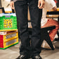 BLK FLARE DENIM PANTS/FLARE/BLK
