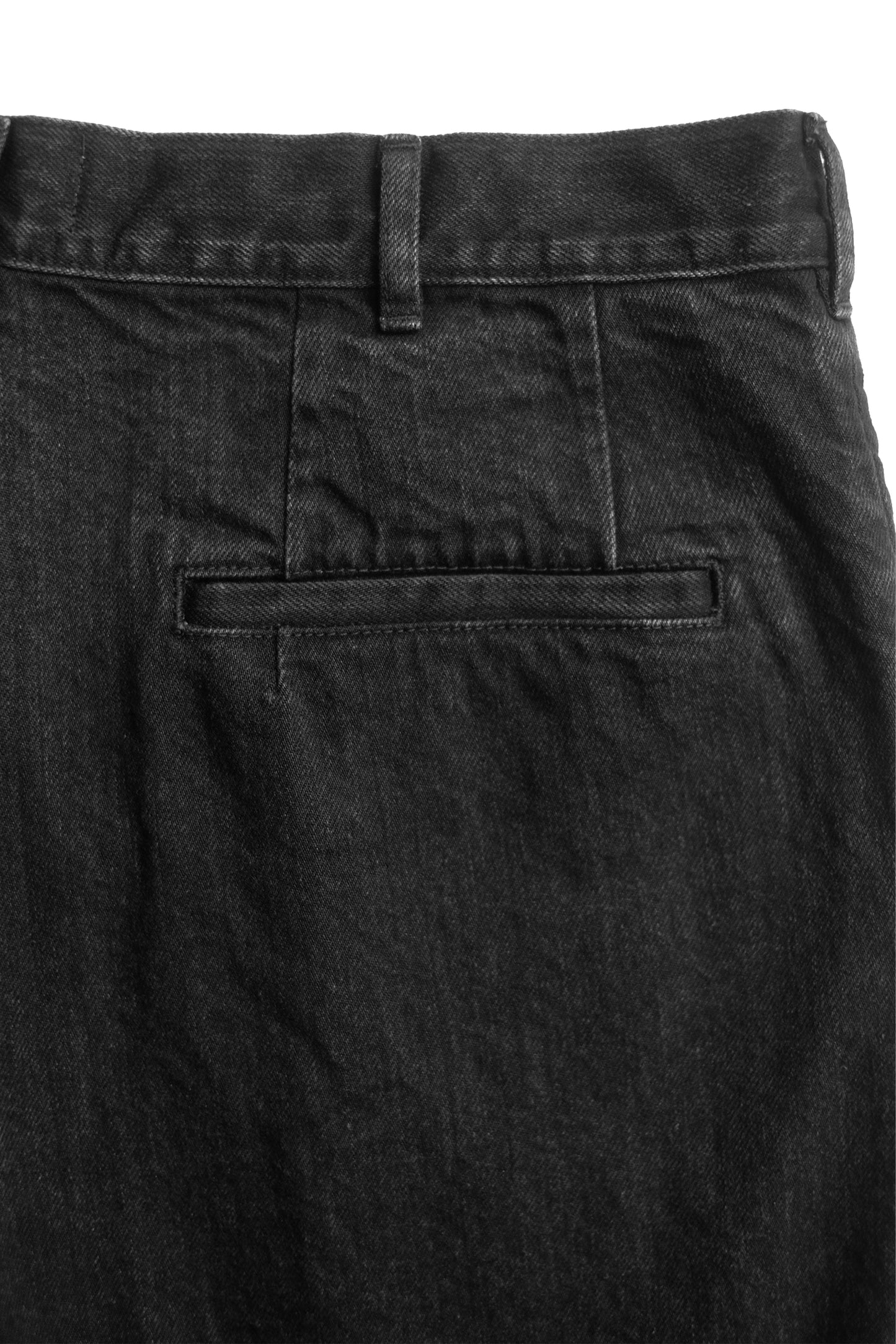 DENIM TWO TUCK TROUSERS