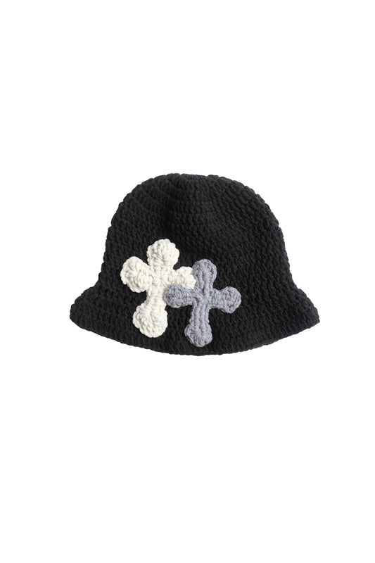 3D cross knit hat