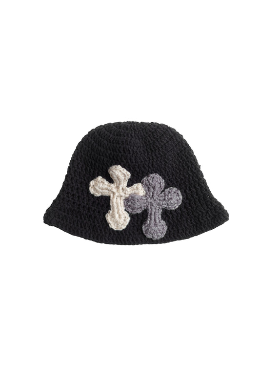 3D cross knit hat