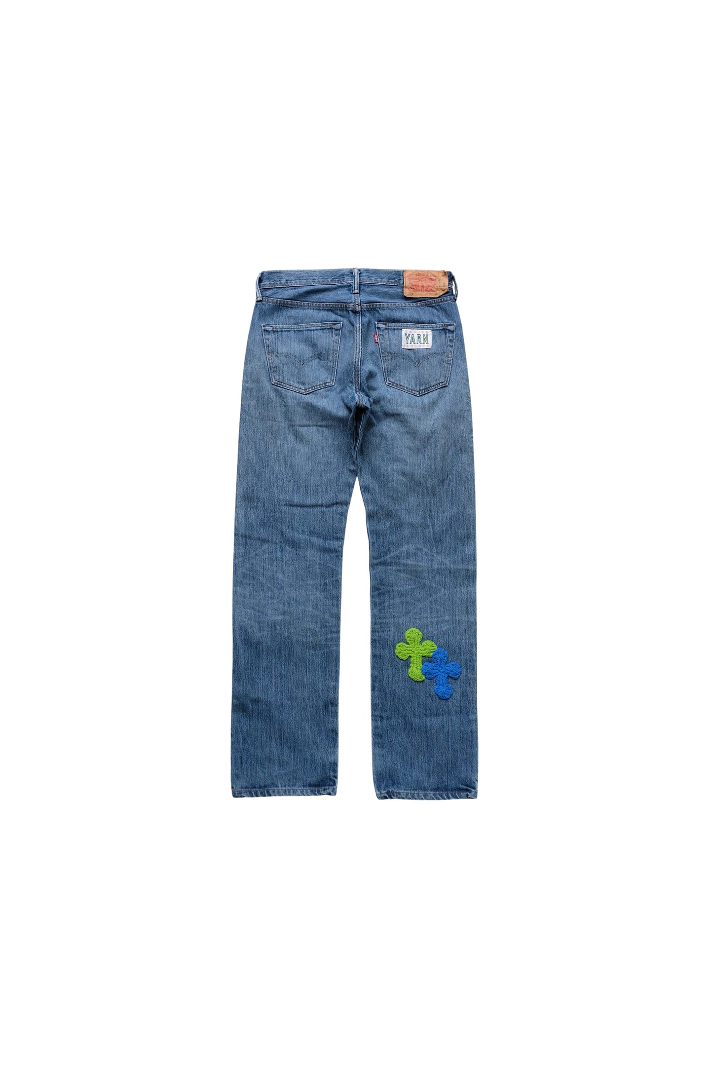 3D cross knit Denim
