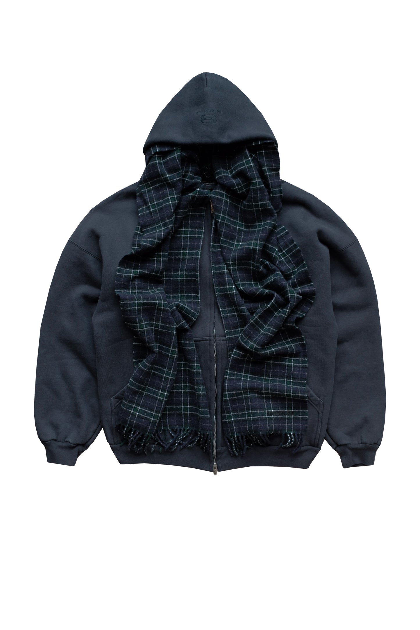 Scarf Zip-Up Hoodie