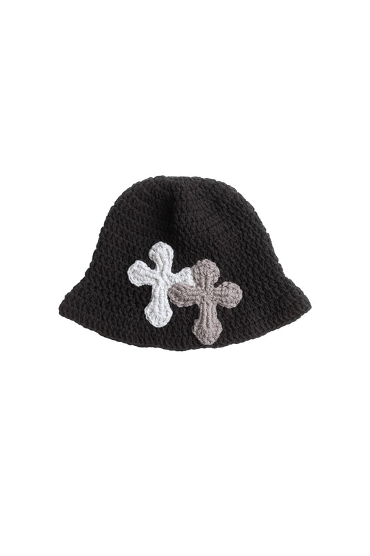 3D cross knit hat