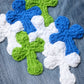 3D cross knit Denim
