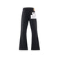 BLACK DENIM PANTS/FLARE