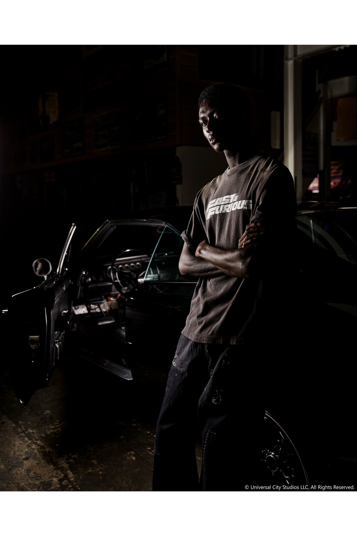 FF_SS T-SHIRT/FAST FURIOUS/BLK