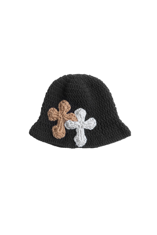 3D cross knit hat