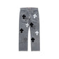 3D cross knit Denim