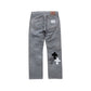 3D cross knit Denim