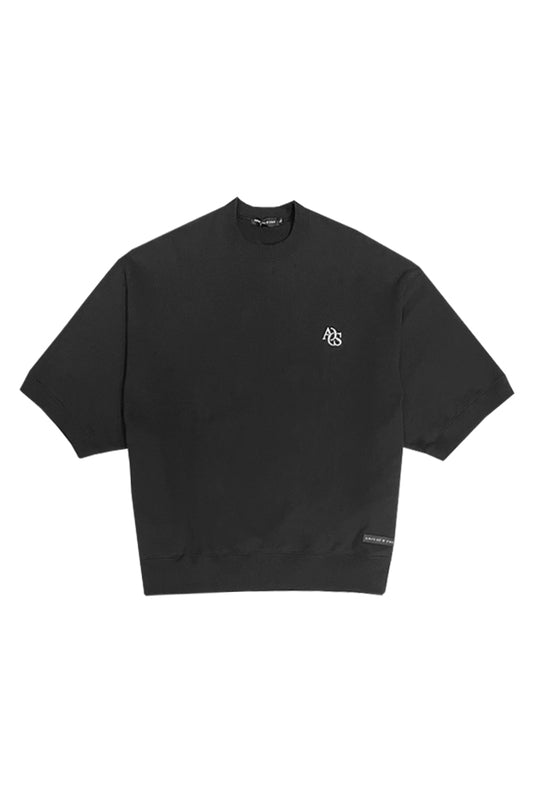 CROPPED SLEEVE CREW NECK