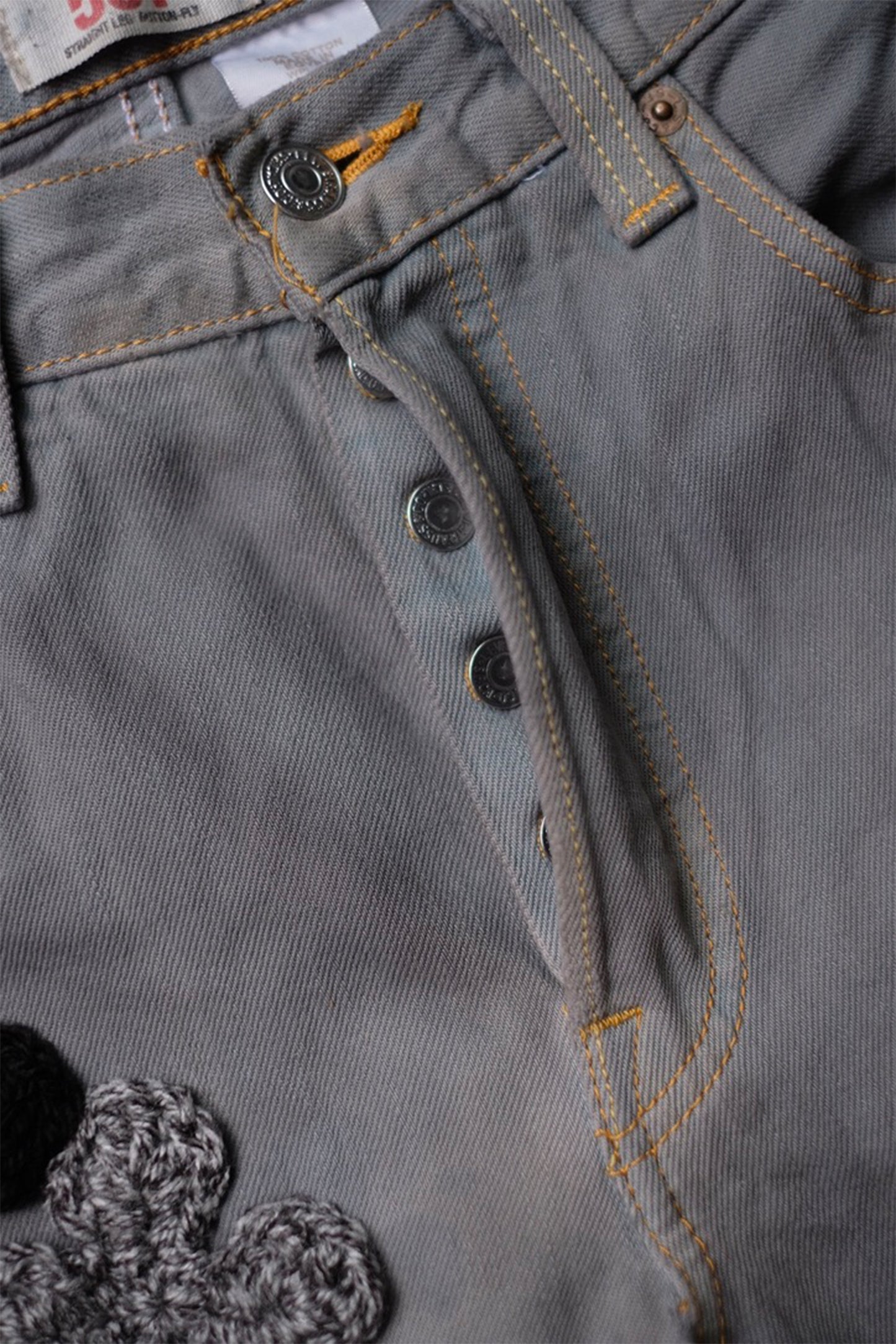 3D cross knit Denim