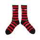 SOCKS/BORDER/BLACK+RED