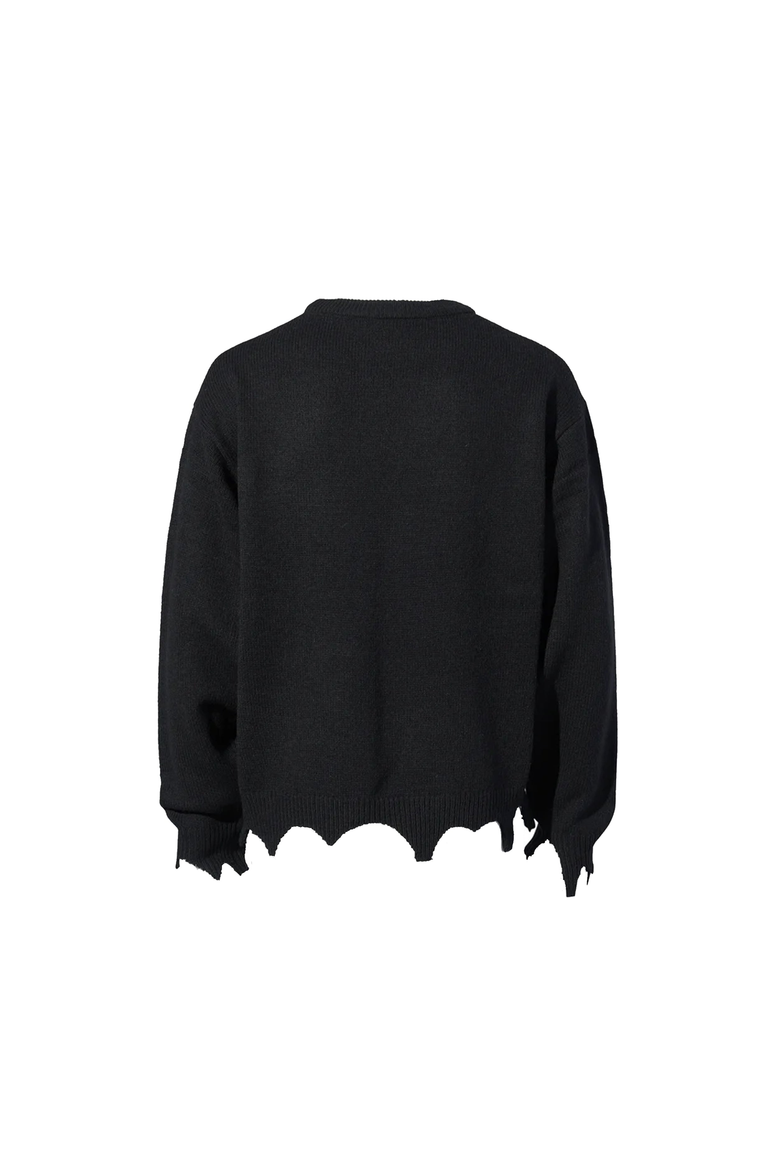 Saint Mxxxxxx (セントマイケル) /KLF_CREW NECK KNIT/KLF/BLACK│正規
